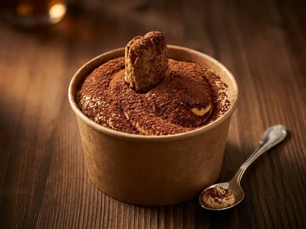 Tiramisù clásico con cacao y savoiardo